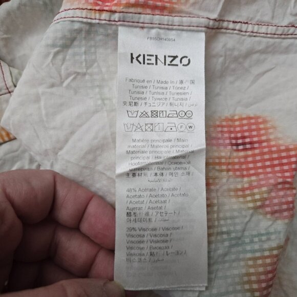 KENZO Men's Coquelicot Printed Hawaiian Shirt - Picture 9 of 9